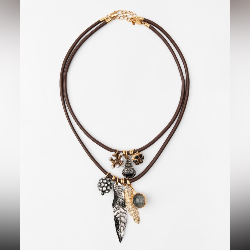 Zara 2 pack of charms necklaces,